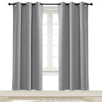 Nicetown Silver Grey Blackout Wide Blinds For Sliding Door, Insulated Noise Reduction Drapes, Privacy Vertical Curtain For Living Room&Bedroom (1 Panel, W70 X L72)