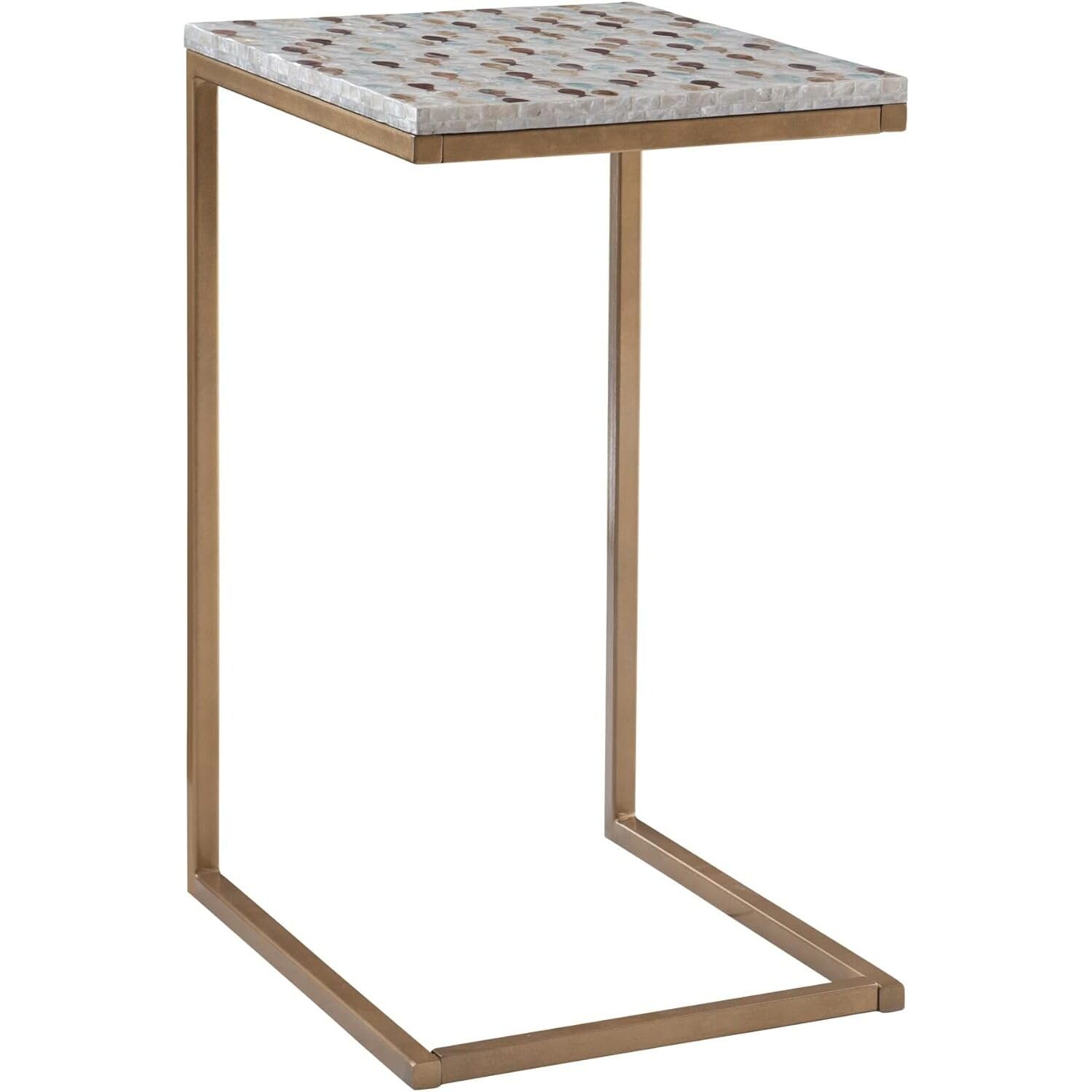 Priscille Capiz Fish Mosaic Accent C Table