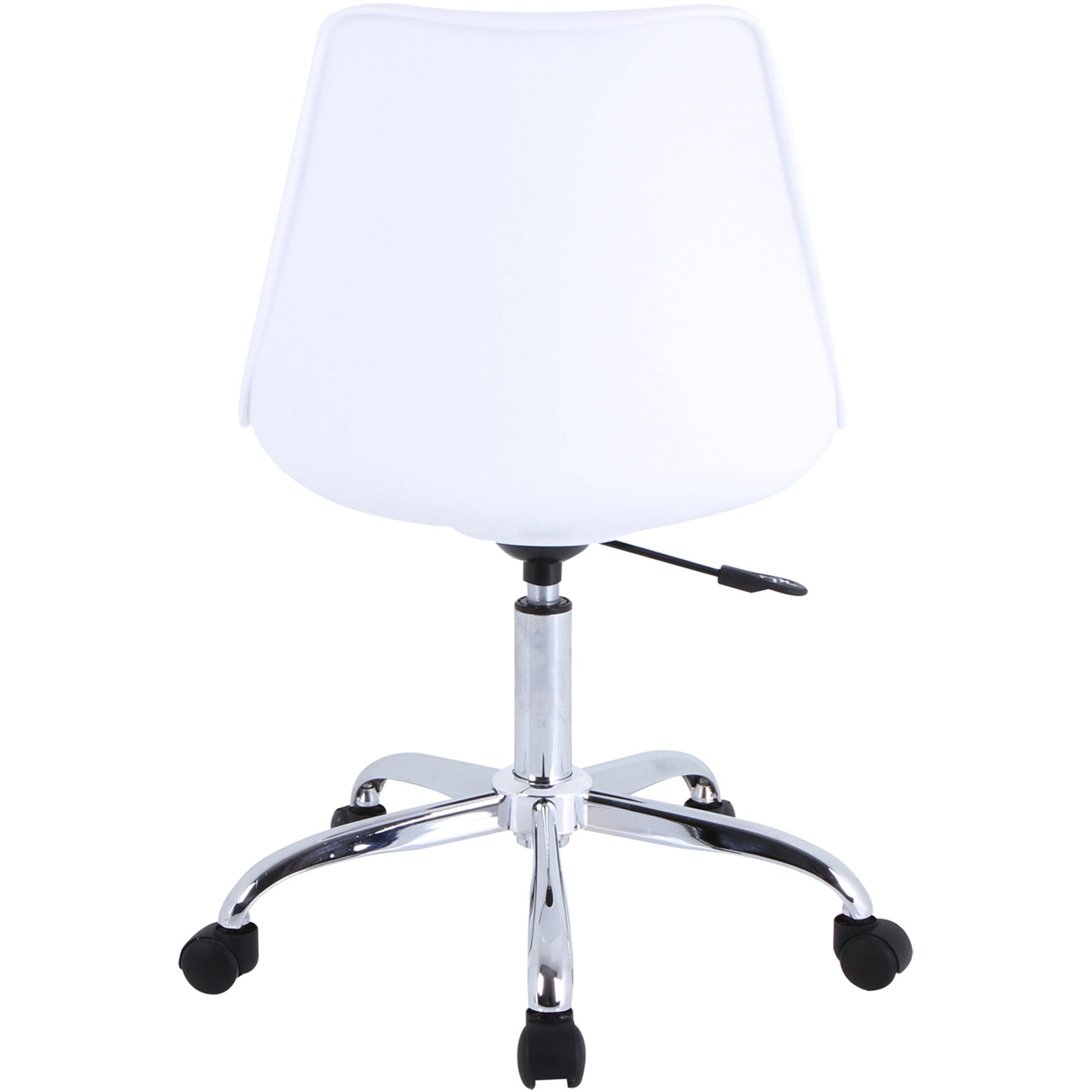 Lorell Plastic Shell Task Chair, 37.4&quot; x 23.9&quot; x 16.5&quot;, White