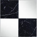 Acme Angwin Wooden Square Wall Accent Mirror In Mirrored And Faux Marble
