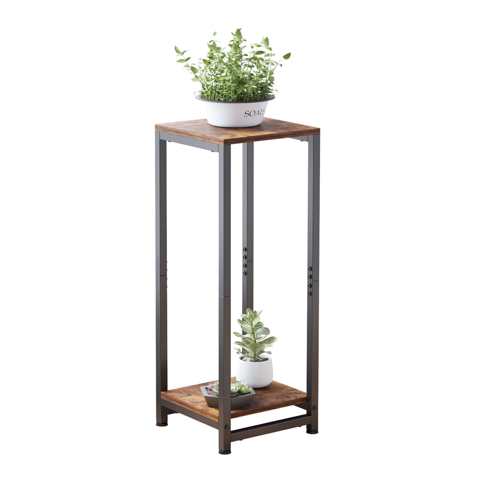 Vondream Tall Plant Stands Indoor, 2 Tier Plant Table, Corner Plant Stands For Indoor Plants Multiple, Small Side Table For Indo