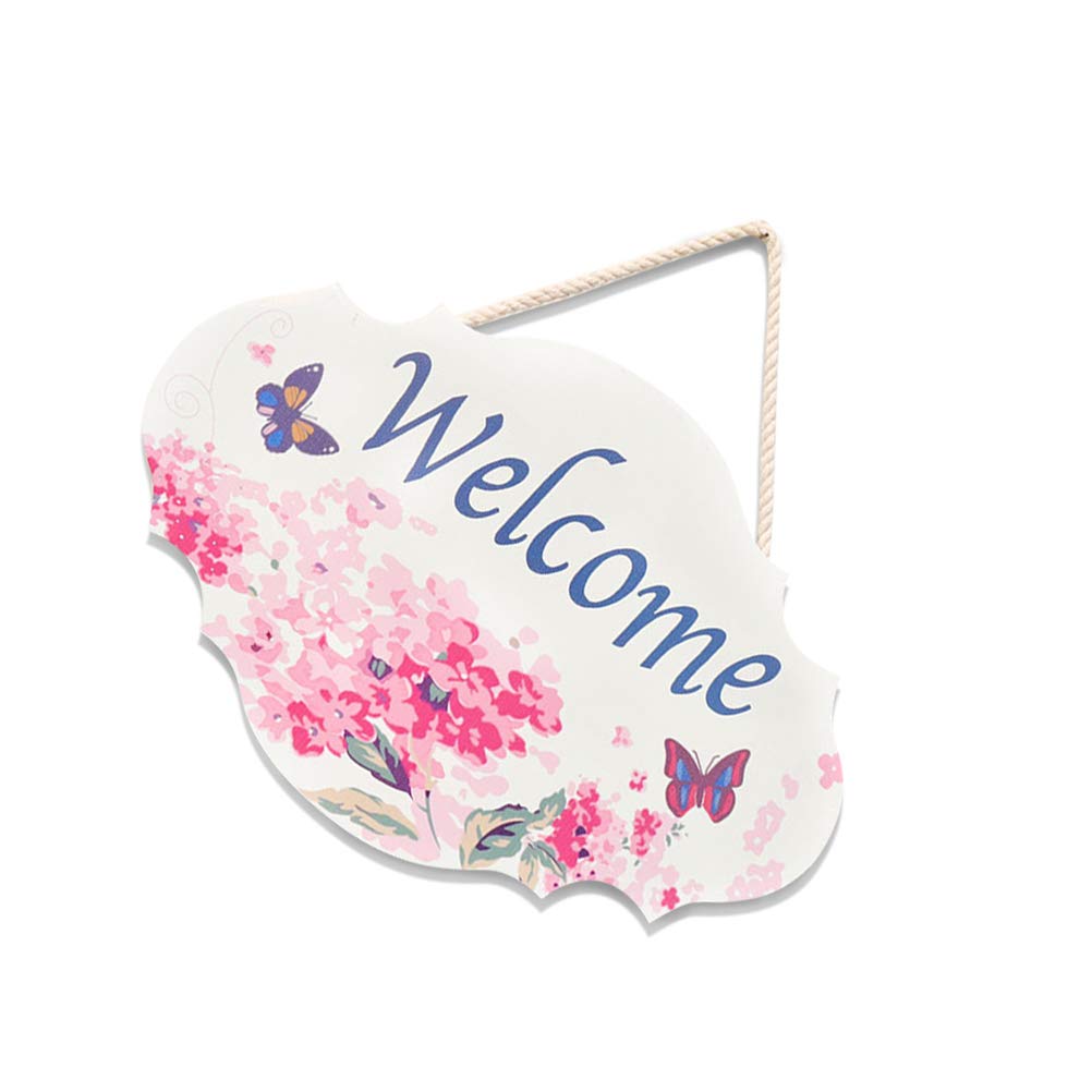 Kodoria Welcome Wooden Hanging Sign Wooden Plaque Bar Cafe Shop Store Door Decor Plaque Welcome Hanging Sign Board