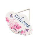 Kodoria Welcome Wooden Hanging Sign Wooden Plaque Bar Cafe Shop Store Door Decor Plaque Welcome Hanging Sign Board