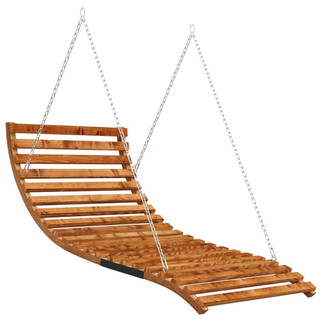 vidaXL Patio Swing Chair, Hanging Daybed, Outdoor Swing Seat for Patio Garden Backyard Balcony Porch Lawn Deck, Solid Bent Wood