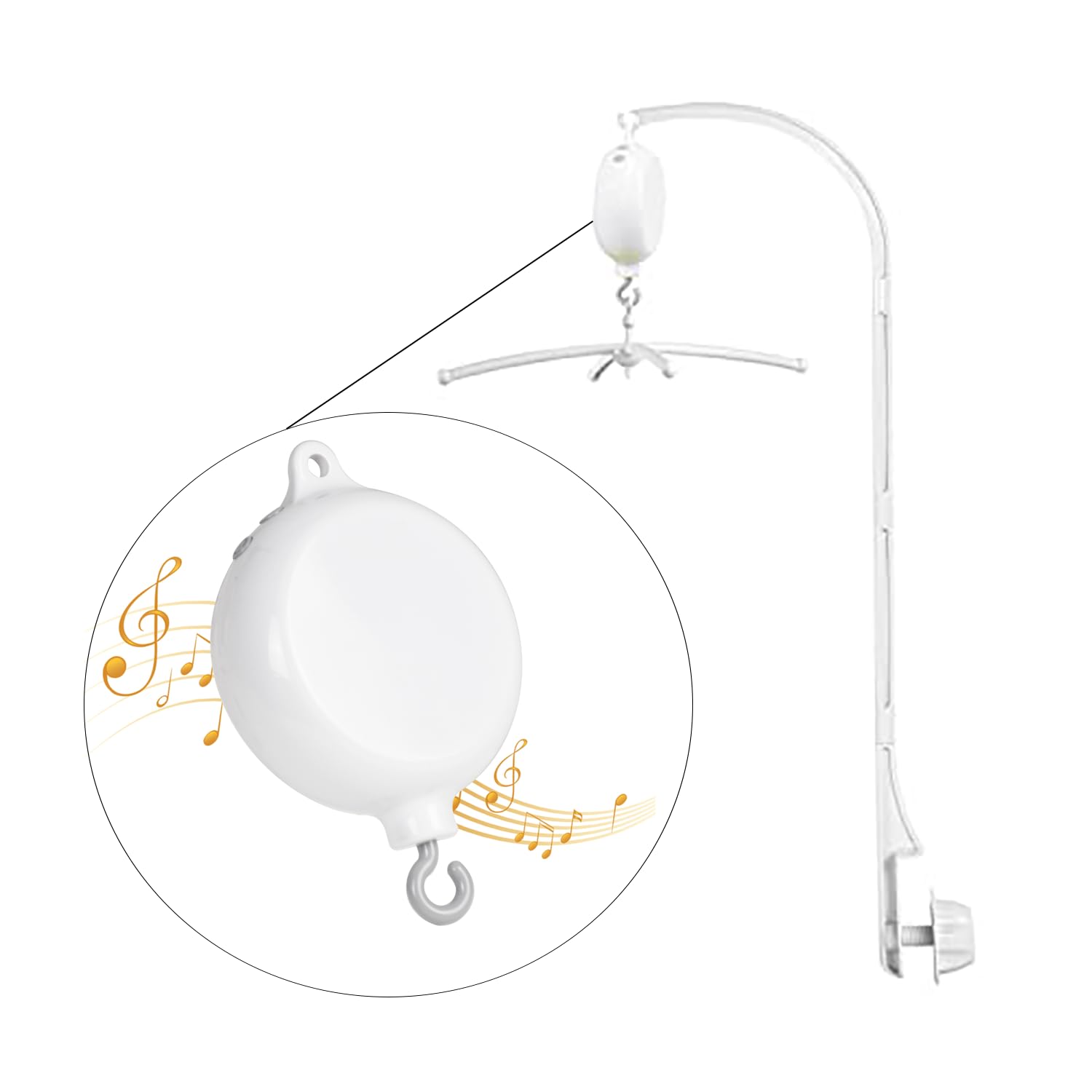 35 inches Crib Mobile arm with Baby Mobile Motor,Mobile arm for Crib Baby Mobile Hanger,Crib Mobile Motor, Crib Mobile Spinner w