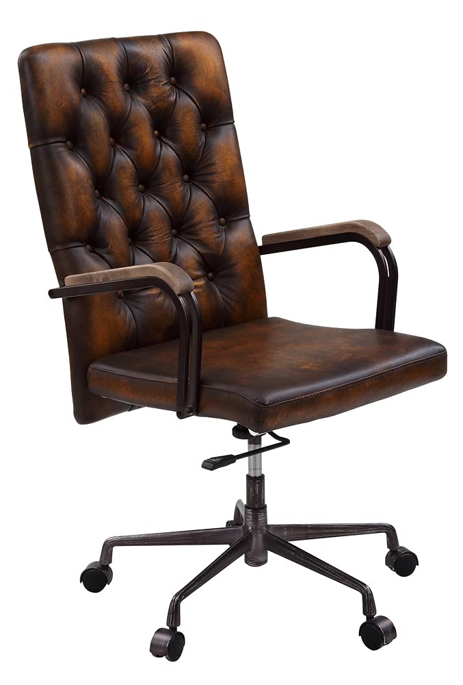 Acme Furniture Noknas Office Chair in Brown Lether