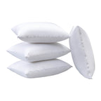 Kingnex 4 Pack Waterproof Feather Proof Pillow Protectors With Zipper On Long Side King Size Set Of 4 Down Proof Striped Bed Pil