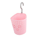 Gra8 Interwoven Hollow Designed Small Hanging Storage Basket For Home,Kitchen,Office,Car,Bathroom Storage Basket Shelf With Hook