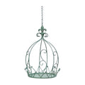 Zoomella Outdoor Decor Crown Hanging Planter Basket Iron Construction Elegant 25X35Cm Green Yard, Garden & Outdoor Living|Garden