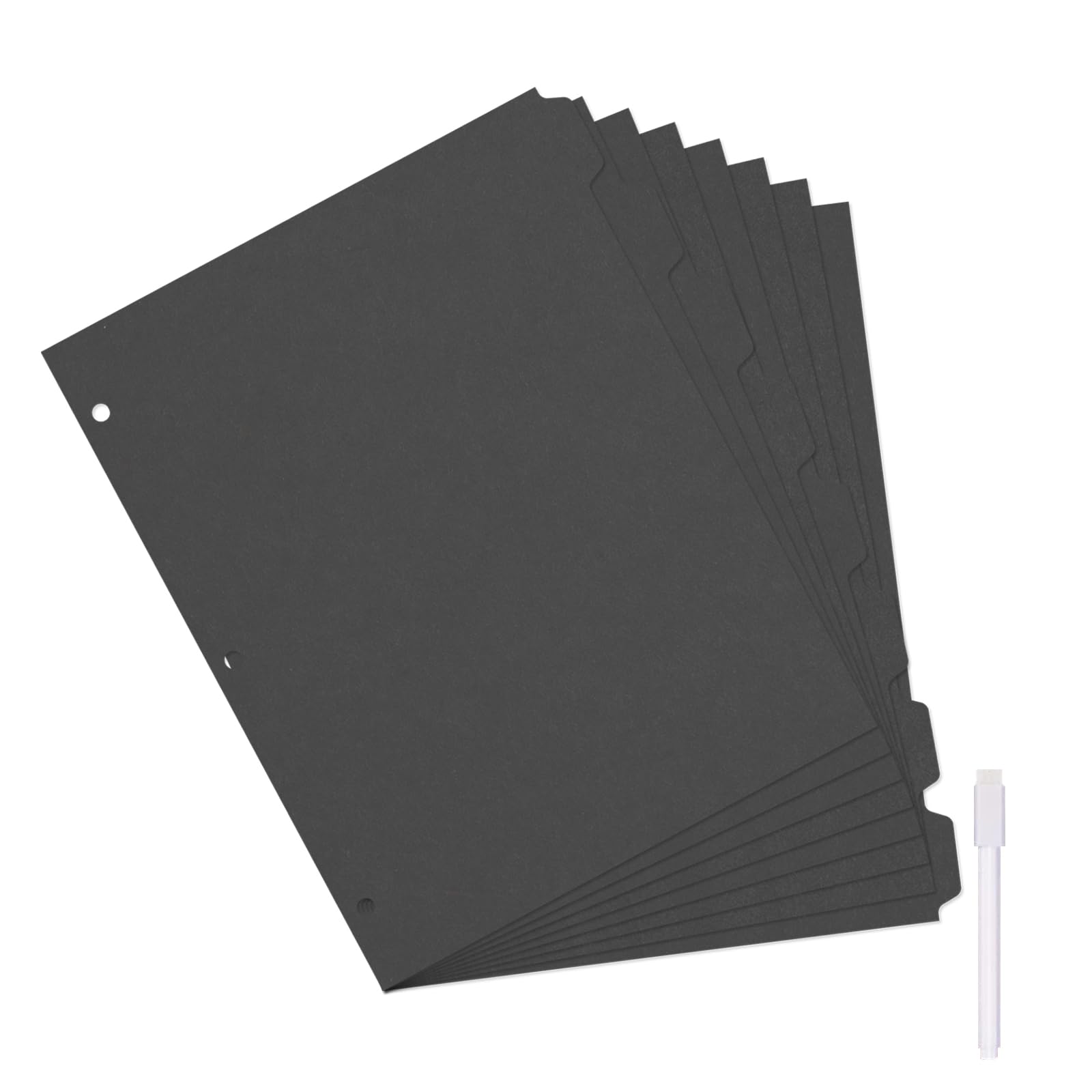 Zmybcpack 3 Ring Binder Dividers With 8-Tabs For Letter Size, 12 Sets, 1/8 Cut Tab, 3 Hole Punch Section Index Dividers For Bind