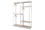 Baxton Studio Gavin 7 Shelf Metal Closet Storage Organizer in White
