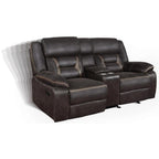 Coaster Home Furnishings Greer Upholstered Motion Reclining Loveseat, Brown