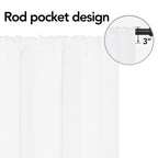 Easy-Going Rod Pocket Blackout Curtains For Bedroom, Room Darkening Window Curtains For Living Room, Thermal Insulated Noise Reduction Solid Window Drapes, 2 Panels(34X54 In, White)