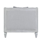 Acme Katia Chair in Gray Linen & White Finish