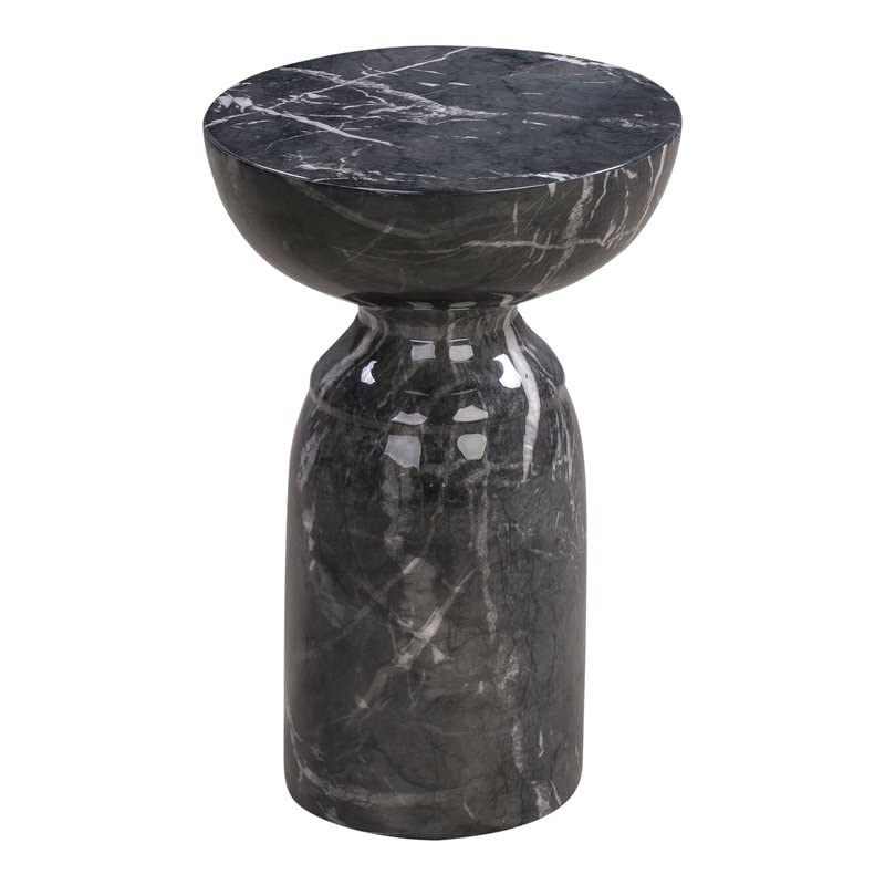 Tov Furniture Rue Marble Side Table (Black)