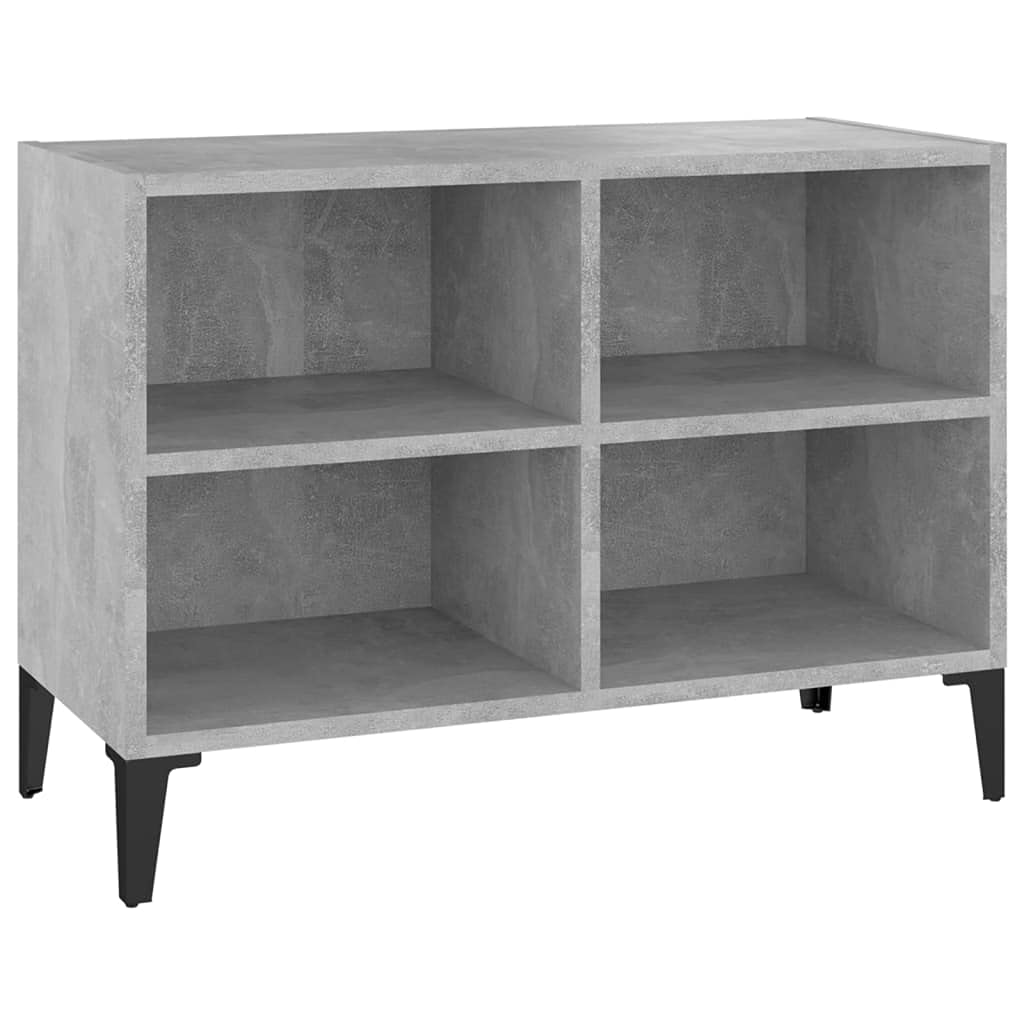 vidaXL TV Cabinet with Metal Legs Concrete Gray 27.4&quot;x12&quot;x20&quot;