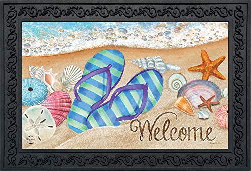 Briarwood Lane Day In The Sun Summer Doormat Flip Flops Beach Nautical Indoor Outdoor 30' X 18'