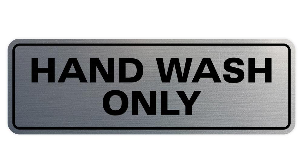 All Quality Standard Hand Wash Only Wall Or Door Sign - | Kitchen Sink Sign With Easy Installation | Hygiene And Safety Food Sig