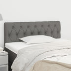 vidaXL Fabric Headboard in Dark Gray - Classic Design, Durable Construction, Made of 100% Polyester Fabric, Solid Larch and Engineered Wood - Size 39.4"x2.8"x30.7/34.6"