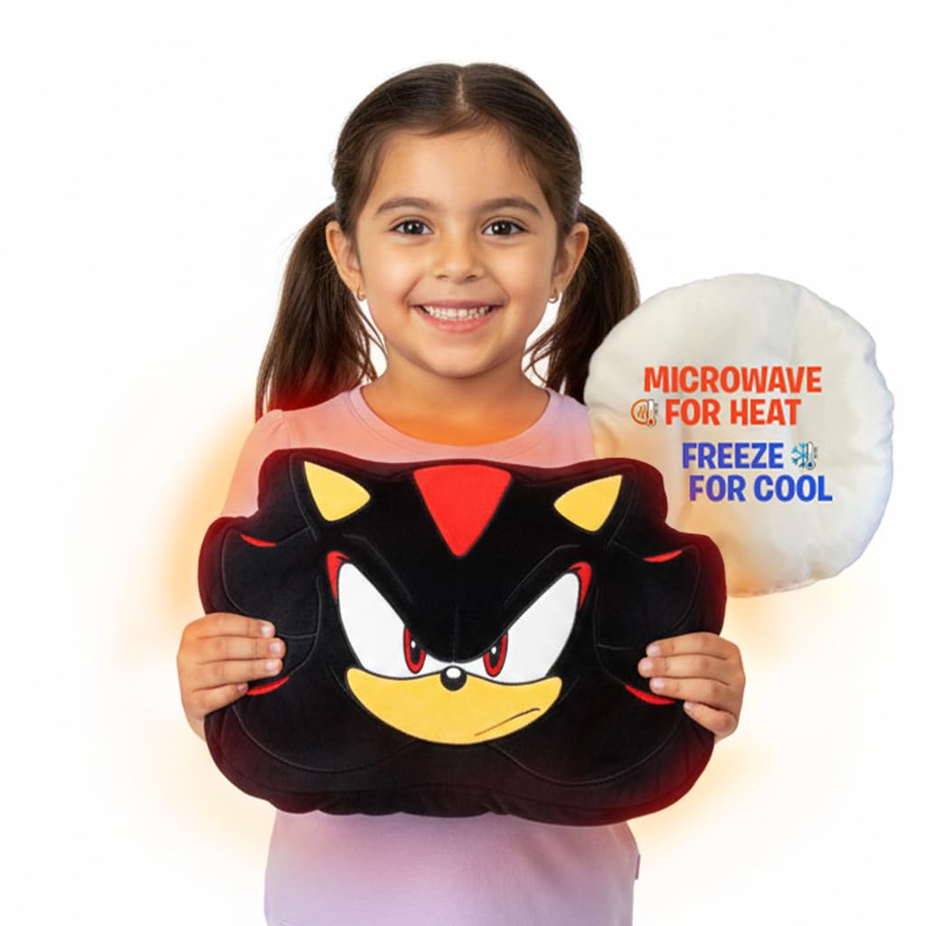 Mighty Mojo Shadow Pouch Pal -10   - Heatable & Cooling Plush Pillow with All-Natural Seed Pouch | Microwavable Comfort for Todd
