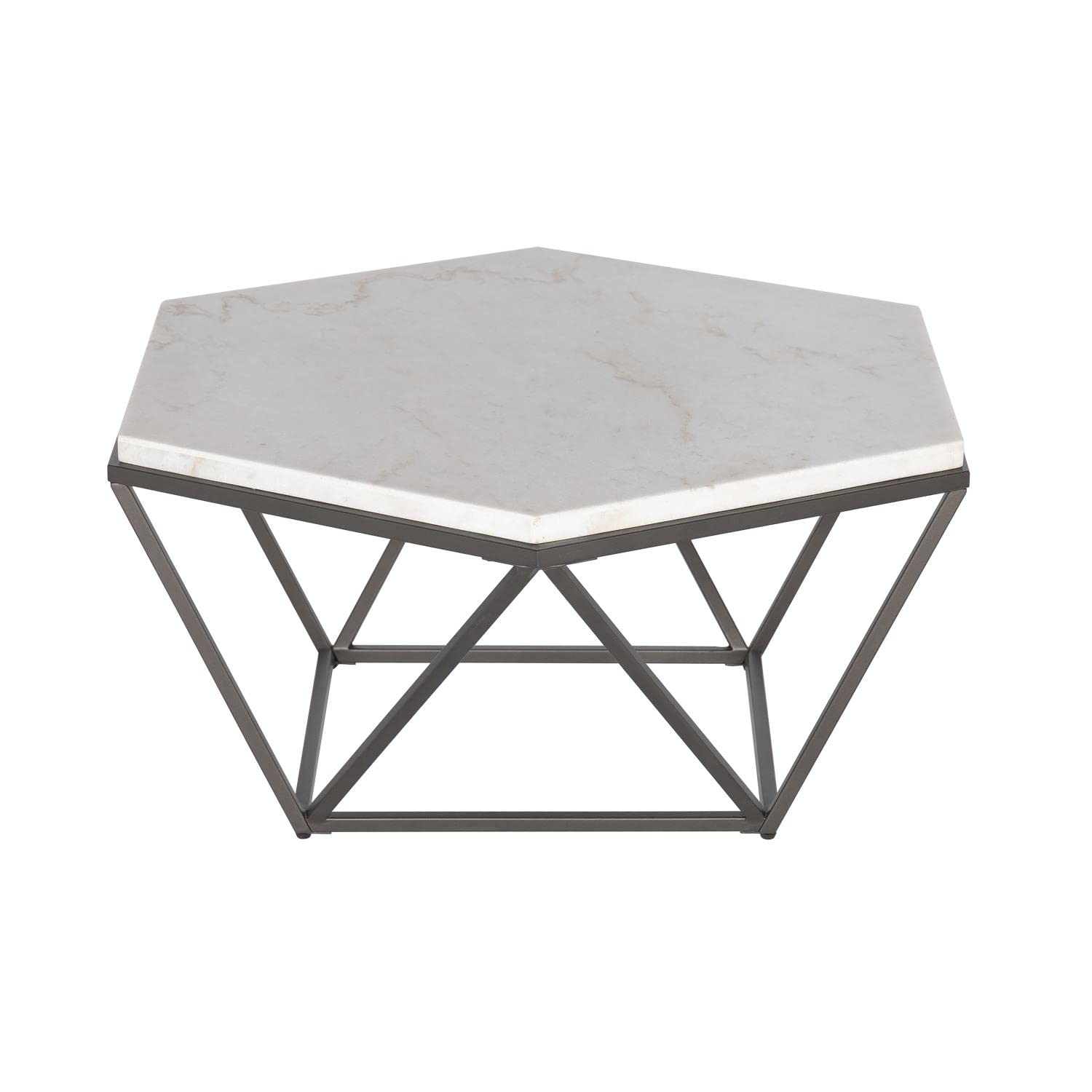 Steve Silver Co Corvus White Marble Top Coffee Table