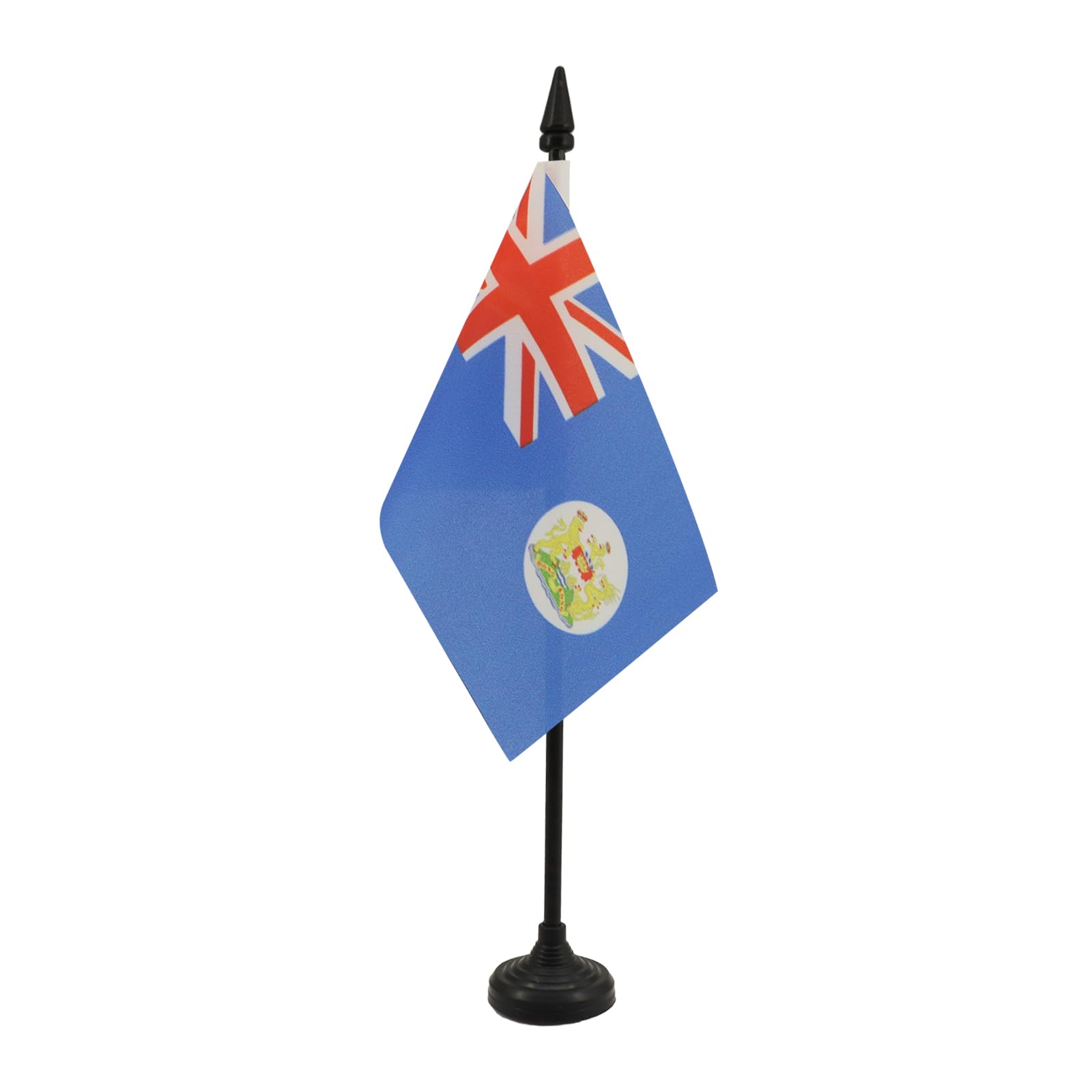 Hong Kong Old Table Flag 4' X 6' - Former Hong Konger Desk Flag 15 X 10 Cm - Black Plastic Stick And Base - Az Flag