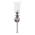 Deco 79 Aluminum Solid Wall Sconce, 8 x 7 x 30, Black