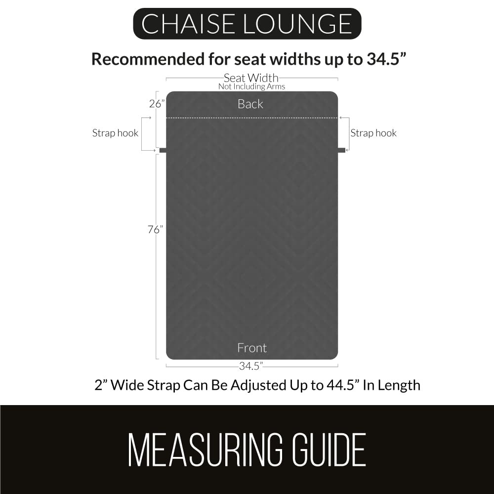 Sofa Shield Chaise Slip Cover With Patented Strap, Cushion Protector, Reversible Stain And Dog Tear Resistant Slipcover, Quilted Microfiber 102X34” Seat Washable Covers, Dogs Pet Kids Lt Gray Charcoal