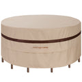 Round Patio Table Cover 76' Dia Waterproof Patio Furniture Set Covers 30'H Outdoor Lawn Table And Chair Covers