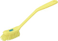 Vikan - Fine Dish Brush - Heavy-Duty, Narrow, Slip-Resistant Cleaning Brush, Polypropylene, Polyester Bristle, 11 Inch, Yellow, 