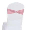 Howhic Pack of 30 Spandex Chair Sashes Bows Stretch Chair Cover Band with Buckle Slider Universal Elastic Chair Ties for Wedding