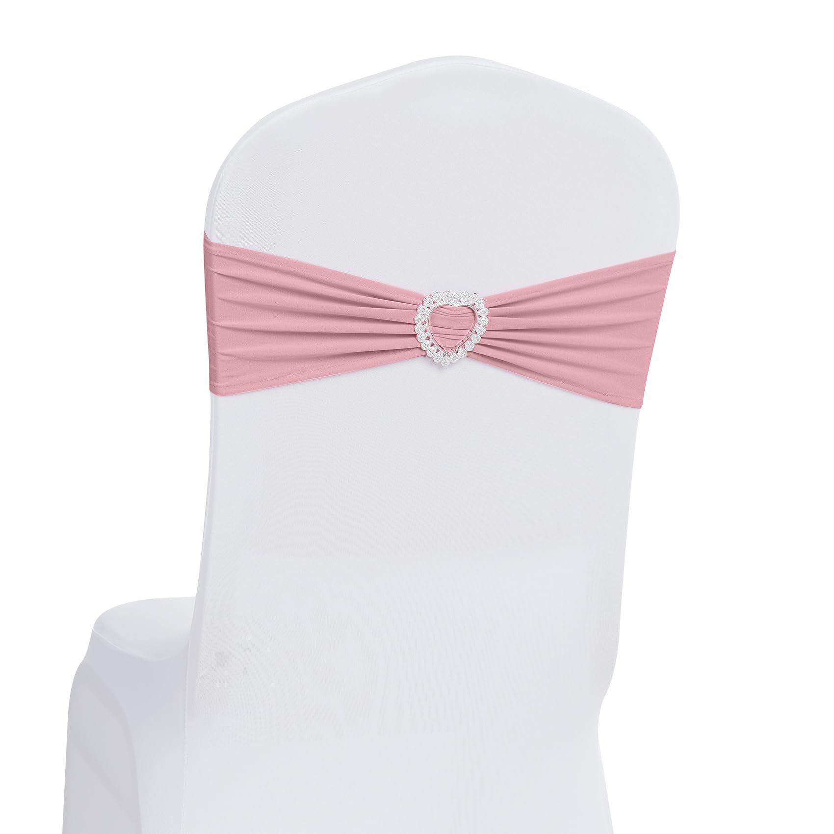 Howhic Pack of 30 Spandex Chair Sashes Bows Stretch Chair Cover Band with Buckle Slider Universal Elastic Chair Ties for Wedding