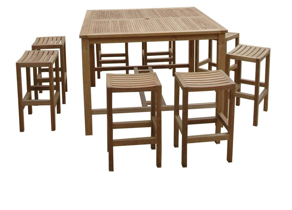 Anderson Teak Windsor Montego 9-Pieces Square Bar Set