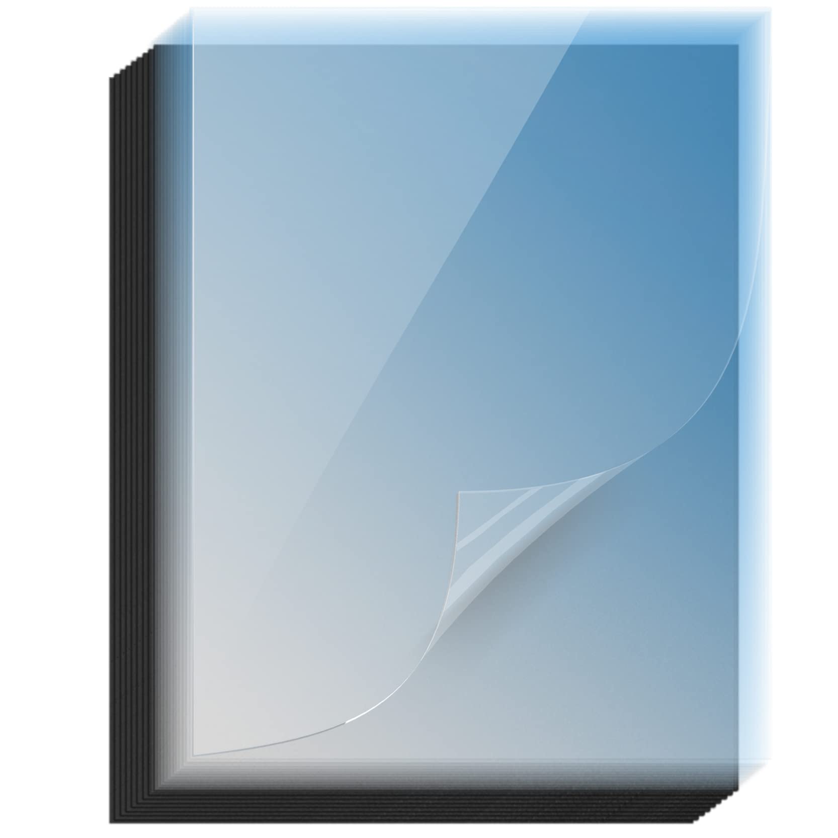 Houyee 120 Pack Binding Covers Set, 8.5X11 Inches, Including 60 Pcs 12 Mil Sand Plastic Texture, 60 Pcs 10 Mil Clear Binding Cov