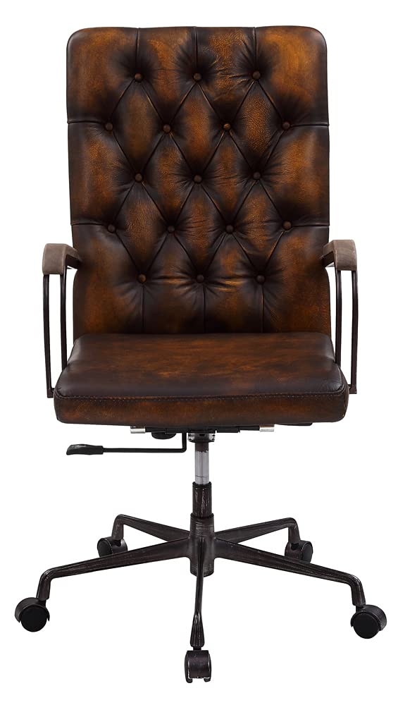 Acme Furniture Noknas Office Chair in Brown Lether