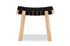 Baxton Studio Nahla Rustic Mid-Century Modern Black and Oak Brown Finished Wood Accent Bench