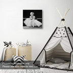Niwo Art-Monroe C, Classic Movie Stars Canvas Wall Art Home Decor,Stretched Ready To Hang (20''X20''X3/4'')