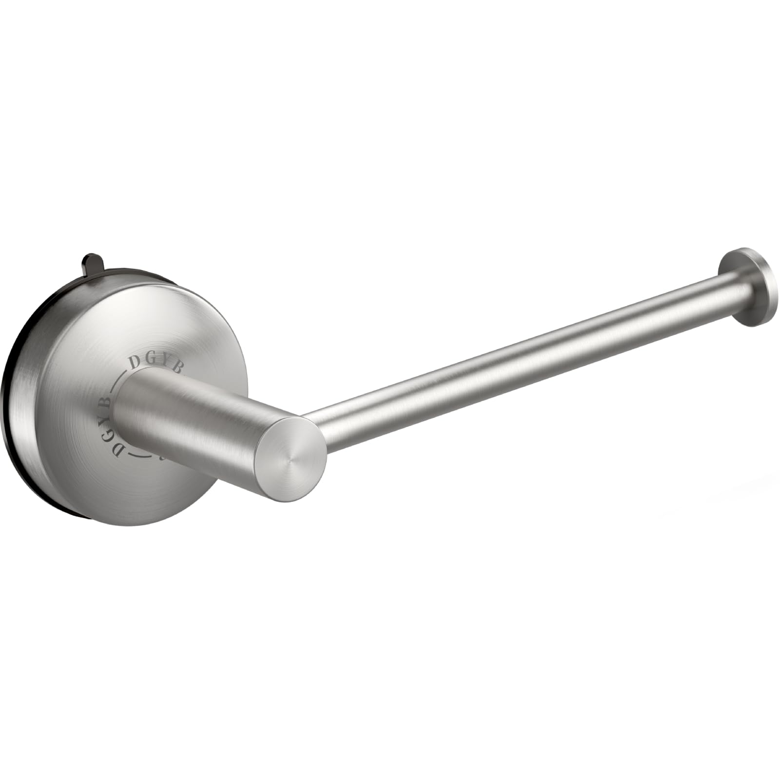DGYB Suction Cup Toilet Paper Holder - No Drill Adhesive Wall Mount, 5.8 Inch Rustproof Stainless Steel TP Roll Holder for Bathr