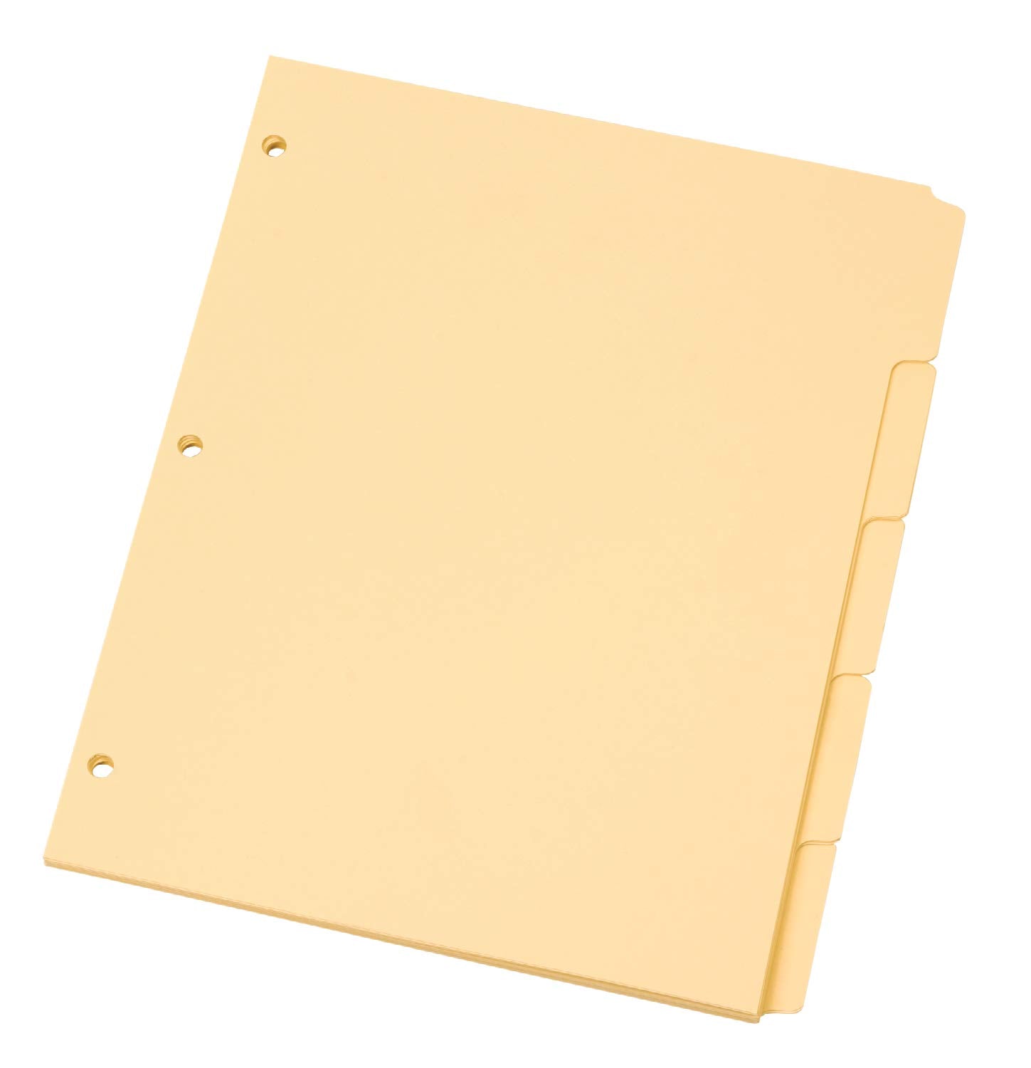 Oxford Manila 3 Ring Binder Dividers, 5 Tab, 1/5 Cut Tabs, 250 Count Box (M1158)