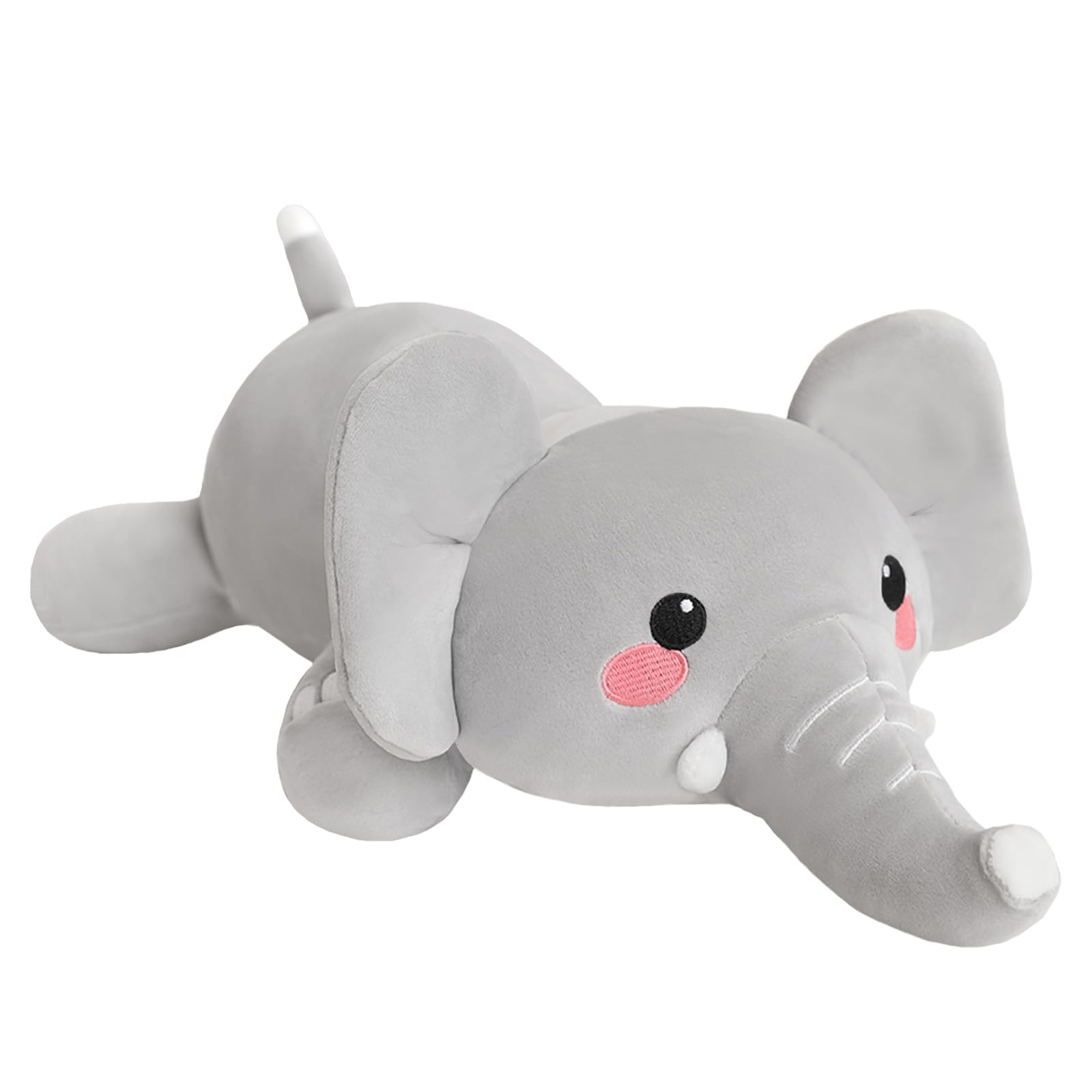 Sqeqe Weighted Elephant Plush, Weighted Elephant Stuffed Animal, Cute Plushies Soft Pillow Toy Gift For Kids Adults 13.8 Inch, 1