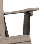 American Furniture Classics 519WWBK Folding Adirondack Chair, Weatherwood and White