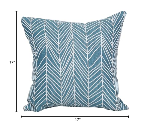 Blazing Needles Square Polyester Jacquard Throw Pillows, 17", Demeter Caspia 2 Count