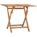 vidaXL Folding Garden Dining Table 35.4"x23.6"x29.5" Solid Teak Wood