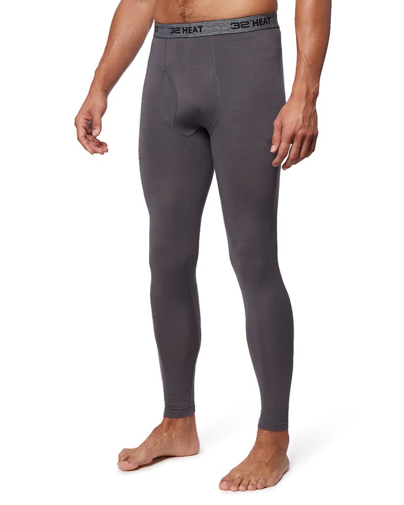 32 Degrees Mens Lightweight Baselayer Legging  Form Fitting  4-Way Stretch  Thermal, Stingray, Medium