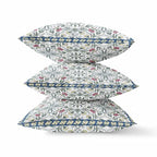 HomeRoots White Green Red Broadcloth 20â€ Pink Sage Paisley Indoor Outdoor Throw Pillow