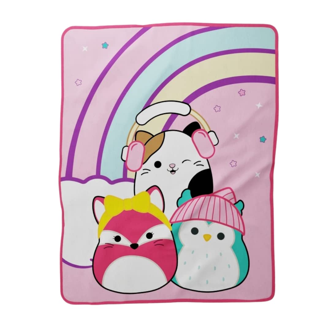 Squishmallows Kids Bedding Super Soft Micro Raschel Throw, 46 In X 60 In, By Franco, Prints May Vary As On Cloud Nine Pattern/Do