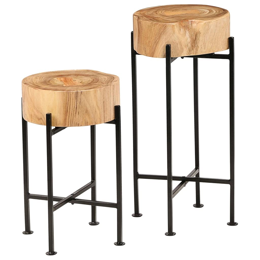vidaXL Industrial Style Side Table Set - Thumbnail 2