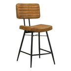 Coaster Partridge Leather Upholstered Counter Height Stools Camel