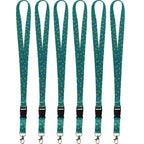 Teal Confetti Lanyard, Pack Of 6