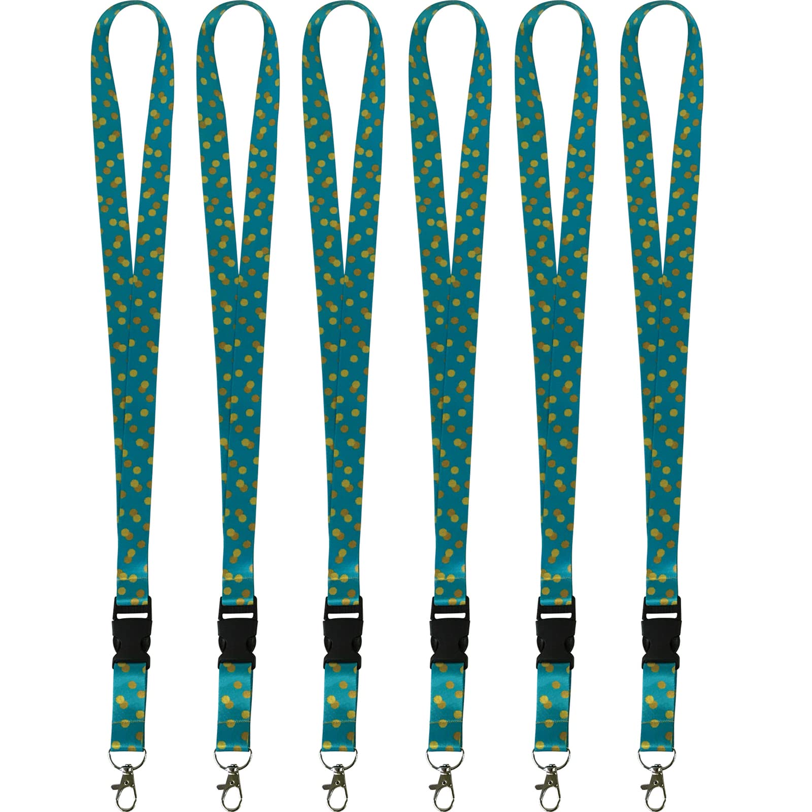 Teal Confetti Lanyard, Pack Of 6